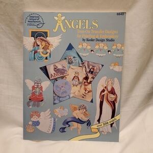 American School of Needlework Iron-On Transfer Designs - Angels Book Over 250